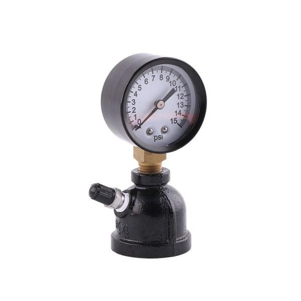 Black Iron Case Brass Joint Gas Pressure Gauge (2.0" / 50mm) - 0-15 PSI For Gas Pipeline Systems, Replaces YG3/4-23 - 이미지 2