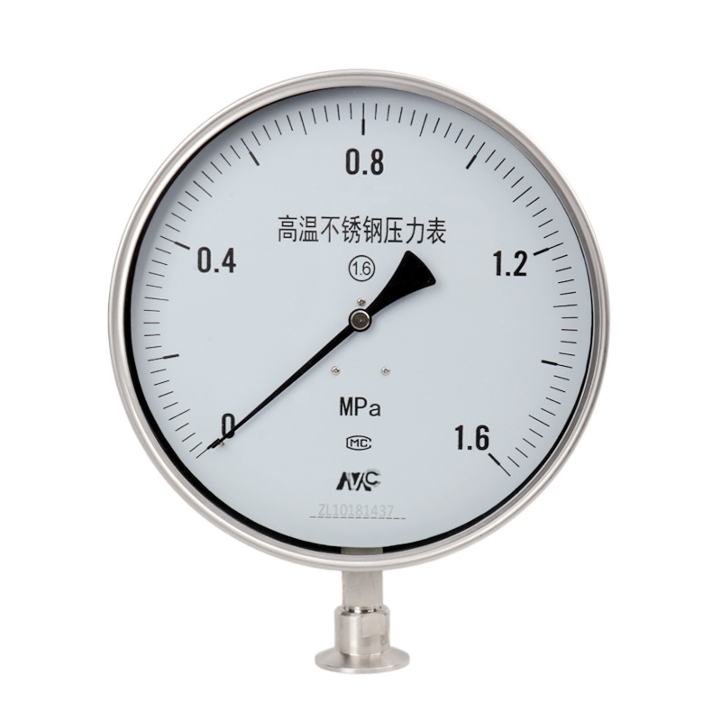 Y250BF Stainless Steel Pressure Gauge 0-1.6MPa Water Oil Hydraulic Air Pressure Gauge for Boiler Pressure Measurement - Image 3
