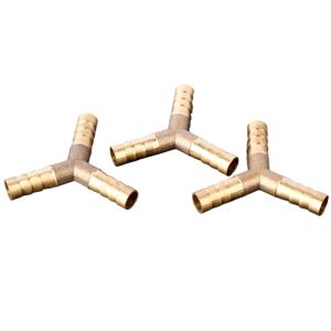 Copper Y-Type Hose Barb Connector Fitting 8mm 10mm for Oxygen Acetylene Tube