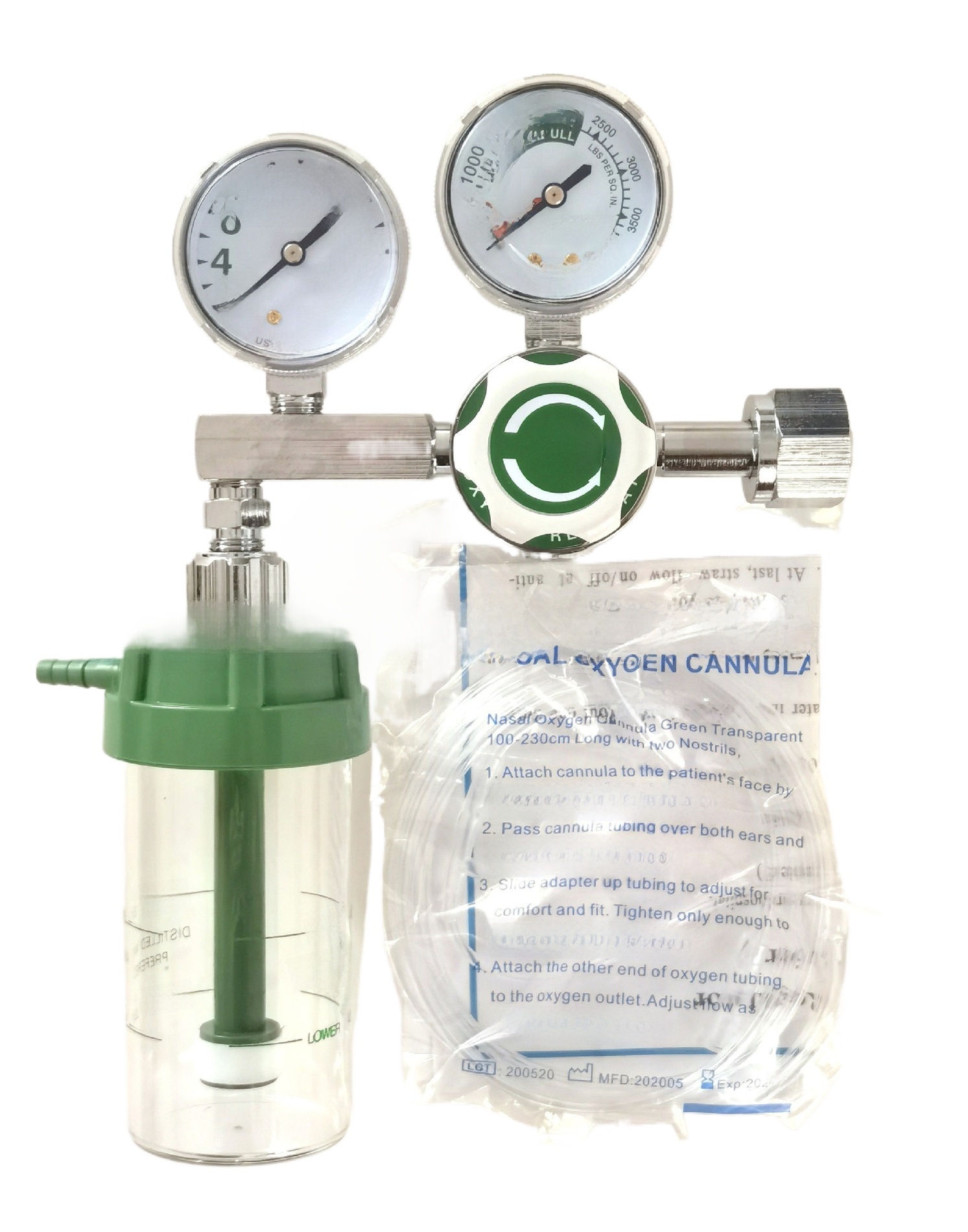 Medical Oxygen Regulator with Flow Meter (0-15 LPM) and Pressure Gauge (0-4000 PSI) for Oxygen Cylinder, CGA540 Inlet Replaces WX-871-CGA540 - Image 2