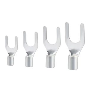 ELECALL UT Fork Bare Terminals Cold Press Wiring Terminal Lugs Copper Nose Wire Connectors for 0.5-16mm² Cable