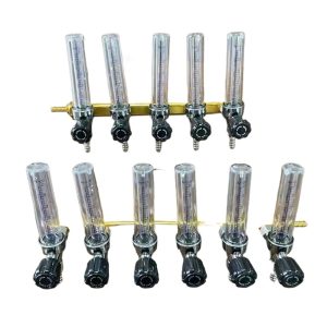 Multi-Port Oxygen Flow Meter Splitter with Adjustable Valves for Aquaculture/Fish Tanks