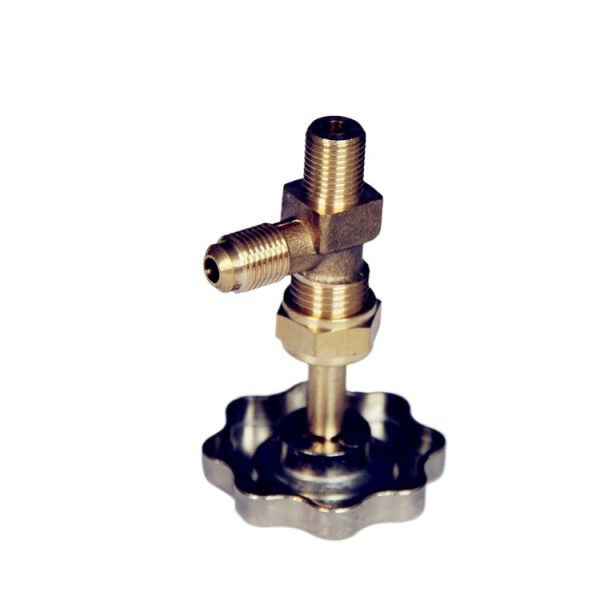 Refrigerant Bottle Opener Valve with M14 Thread and Brass Construction for HVAC Systems