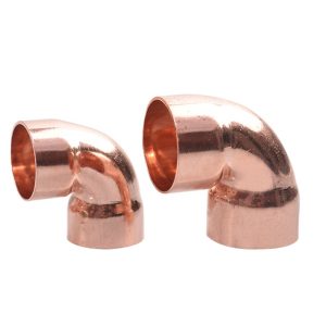 Copper 90 Degree Elbow Fitting (Pure Copper, Thickened, Anti-Cracking, Easy Welding) for HVAC Copper Piping Systems