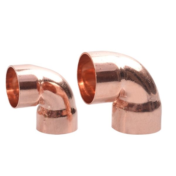 Copper 90 Degree Elbow Fitting (Pure Copper, Thickened, Anti-Cracking, Easy Welding) for HVAC Copper Piping Systems