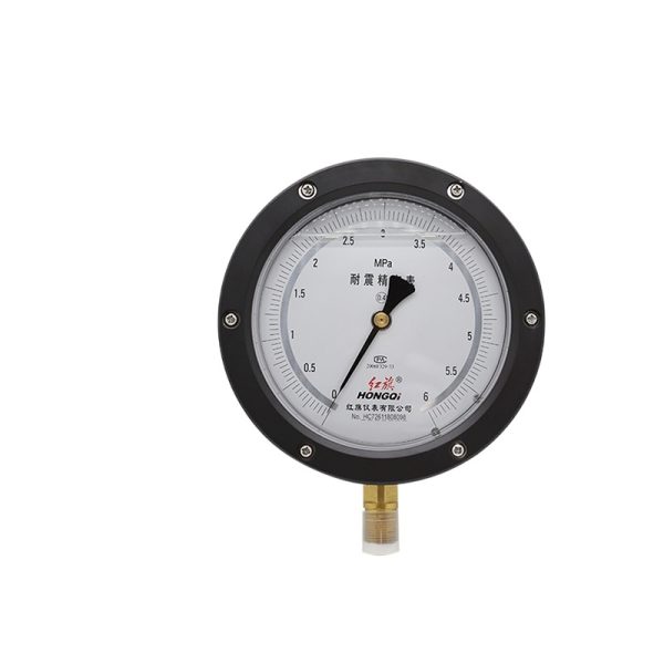 Hongqi YB-150B-ZT Axial Precision Pressure Gauge 0.25/0.4 Class with Border Flange for Industrial Applications - Gambar 2