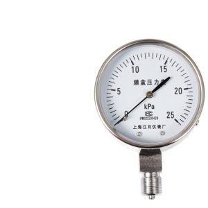 Shanghai Jiangyue YE-75 Diaphragm Pressure Gauge (0-25 kPa) with Carbon Steel for Gas, HVAC, Heating Systems