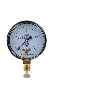 Membrane Box Pressure Gauge YE-75 (0-2KPA, 0-10/16KPA, KI.25, M14*1.5) for Natural Gas Micro-Pressure Systems