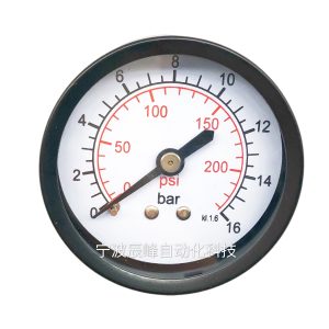 Axial Black Electrophoretic Pressure Gauge (0-200 PSI, 0-16 BAR, kl.1.6) for Air Compressor Pneumatic Tools