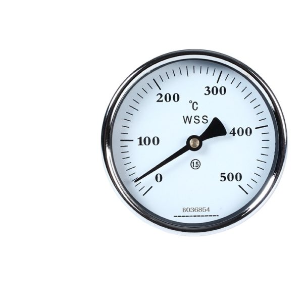 100mm Stainless Steel Bimetal Thermometer (0-500°C) for Oven Furnace High Accuracy Axial Type Replaces Yi-Lecht B036854
