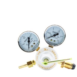 Propane Pressure Regulator YQW-3A Dual Gauge Gas LPG Regulator with Alloy Body and Stable Pressure Adjustment