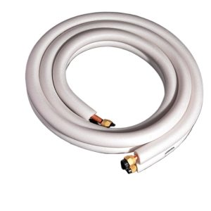 YIDU Copper Refrigeration Line Set (6.35mm OD + 12.7mm OD, 3m Length) with Insulation, for 2HP Mini-Split AC Systems, Flexible & Heat Resistant