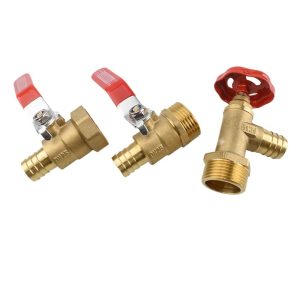Firespool Ball Valve DN25 Brass Internal/External Thread Angled Valve with Long Handle and Pagoda Head Fixed Ball Valve