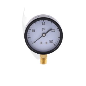 Black Steel Case Pressure Gauge 0-160 PSI Single Scale Radial Pressure Gauge for HVAC Systems