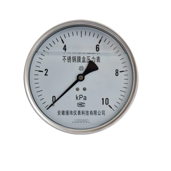 YEBN-150 Stainless Steel Diaphragm Pressure Gauge Micro Pressure Meter for Water/Oil/Gas/Liquid with M20*1.5 Connection - Imagem 3