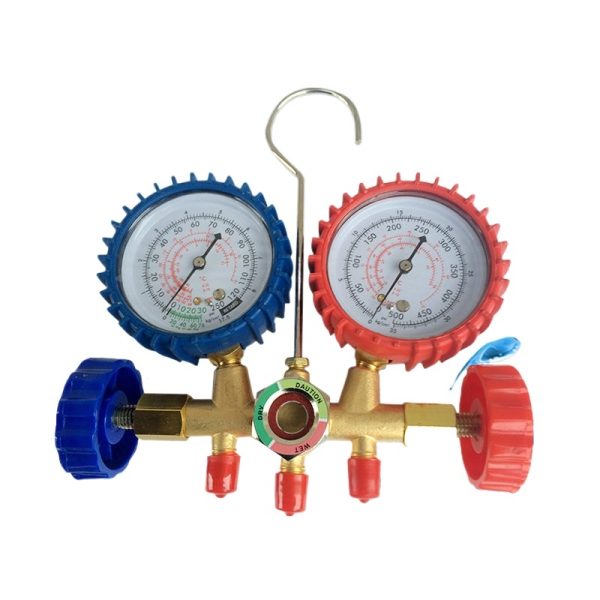 SONGLIN R22 HVAC Refrigerant Manifold Gauge Set with Hoses for AC System Repair and Charging - Image 3