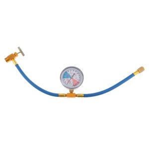 R134A Car AC Refrigerant Charge Hose Kit with Gauge for Auto Air Conditioning