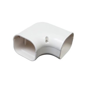Horizontal Bend PVC Air Conditioner Duct Cover HL75-3 75x65mm for HVAC Line Set Installation for He Ling Systems