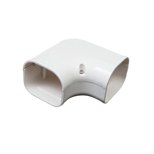 Horizontal Bend PVC Air Conditioner Duct Cover HL75-3 75x65mm for HVAC Line Set Installation for He Ling Systems
