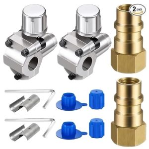 Bullet Piercing Valve Kit for 7/16-inch Tubing, R12 to R134A Conversion with Dust Cap, 2-Pack BVP-31