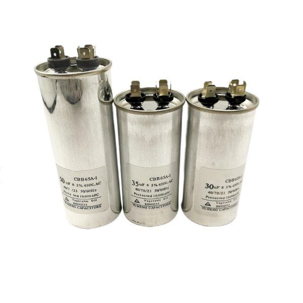 HVAC Run Capacitor CBB65A-1 50uF 450V AC Starter Capacitor for Air Conditioning Systems