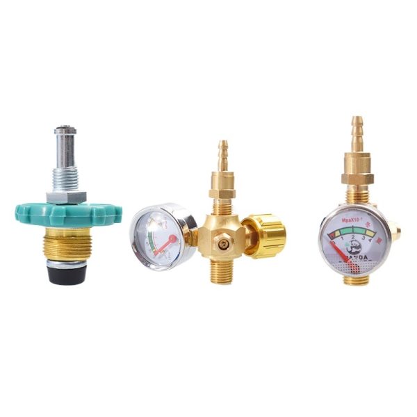 All-Copper Gas Valve Pressure Reducer for Portable Butane Gas Torches (New 2L Type, Anti-Fireback, Metal Handle) for 4mm Hose - Replaces Standard Gas Valves
