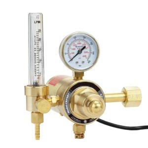 Full Copper Electric Heated CO2 Regulator Model: CRF587 with Flowmeter 0-25LPM for Welding Applications