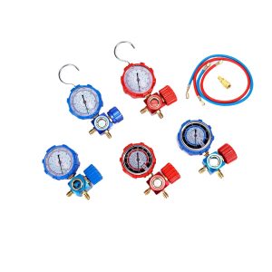 Automotive Home AC Refrigerant Charging Valve Manifold Gauge for R134A R22 R410A R404A Systems