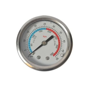 Stainless Steel Sand Filter Pressure Gauge YBN50Z (0-350kPa/0-50PSI) with Axial Connection for Filter Systems