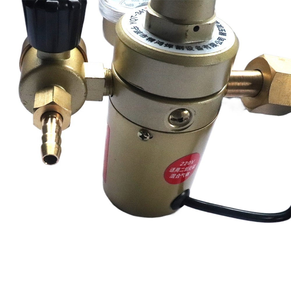 Heated CO2 Pressure Reducer Regulator YQT-341 with Flowmeter (0-25kPa, 0-0.35MPa) for MIG/MAG Welding Machine - Image 3