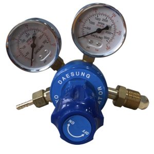 DAESUNG Oxygen Acetylene Pressure Regulator with Dual Gauges (0-350 psi / 0-3500 psi) for HVAC Welding Systems