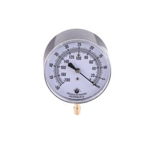 Radial Pressure Gauge 63mm Black Iron Case Adjustable 0 Vacuum Diaphragm Gauge with Electroplated Iron Joint, OEM Part YE63V200B