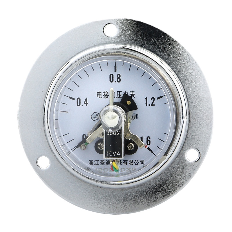 Axial Stainless Steel Electric Contact Pressure Gauge YX60ZT (0-1.6MPa, 60mm Dial, G1/4 Thread) for Industrial HVAC Systems - Image 2