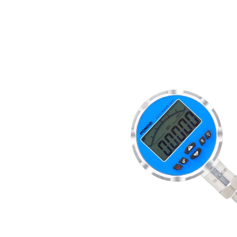 Hongqi HQ-711 Digital Pressure Gauge Stainless Steel Precision Display Meter Axial Radial Manometer - Image 2