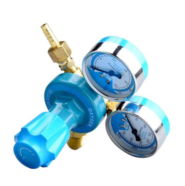 Nakata Type Oxygen Gas Pressure Regulator with Dual Gauges (0-25MPa, 0-4000psi) for Argon Tanks, Replaces WQ-001 - Image 2