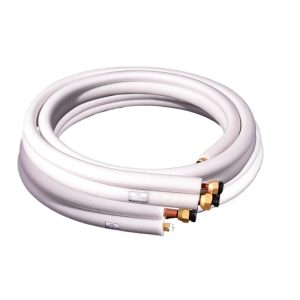 Copper Refrigeration Tube Insulation Kit with Nuts (6.35mm OD and 15.88mm OD) for 3 HP AC Unit