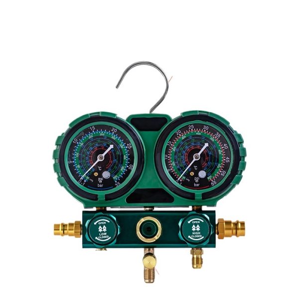 Manifold Gauge Set R410 R22 R404 Refrigerant HVAC Air Conditioner Diagnostic Tool Kit with Dual Movement Gauges - รูปภาพ 3
