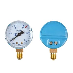 Pressure Gauge 0-25 MPa (0-250 Bar) O2 Gas Water Oil Pressure Gauge with Bottom Mount 1/4" NPT Thread for Oxygen Pressure Regulator