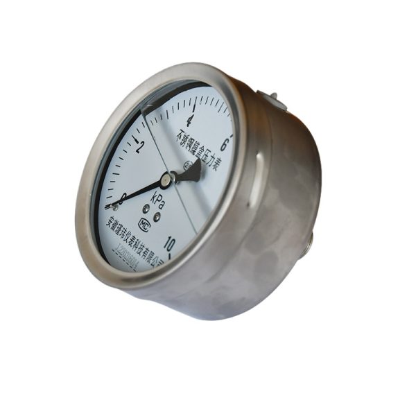 Stainless Steel Diaphragm Pressure Gauge (0-10kPa, Accuracy 2.5) for Water/Oil/Gas/Liquid Systems - Изображение 3