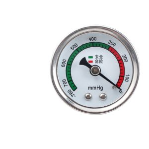 Y40 Round Vacuum Pressure Gauge (-760 to 0 mmHg) for Stone Lifting Machine, Air Pump Suction Cup, Suction Machine