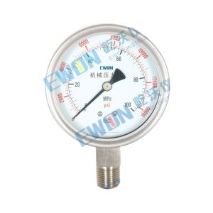 EWON Y-100 Mechanical Pressure Gauge (100mm, -0.1 to 60 MPa/psi, M20*1.5/G1/2/1/2NPT Connection) for Industrial HVAC Systems