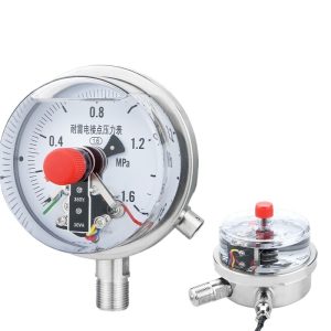 KAIXUAN YNXC100BF Stainless Steel Electric Contact Pressure Gauge 1.6 Accuracy -0.1~1.6 MPa for Air Water Oil Hydraulic System