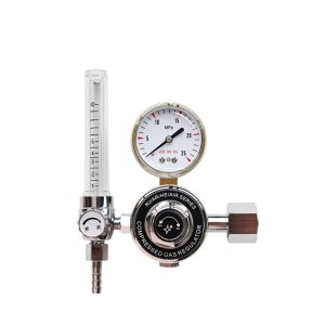 Gas Flow Meter Regulator for Compressed Gases (N2/AR/HE/AIR) with 0-25 MPa Gauge for Laboratory Use