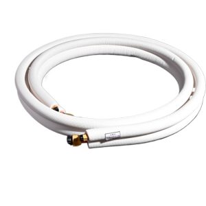 Embossed 3-Meter Copper Refrigerant Line Set with Insulation for Small 3.0HP Mini Split AC Systems (6.35x0.6mm + 15.88x0.7mm)