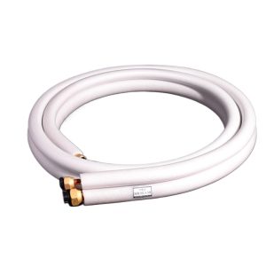 Universal HVAC Copper Pipe Set (12.7mm OD + 19.05mm OD) for 5HP Air Conditioner, 3-Meter Length, Pure Copper Tube HVAC Line