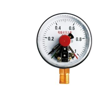 MENGCHUAN YX100 Electric Contact Pressure Gauge (0-0.6MPa, 380V, 10VA) for Water/Gas/Oil Pressure Systems