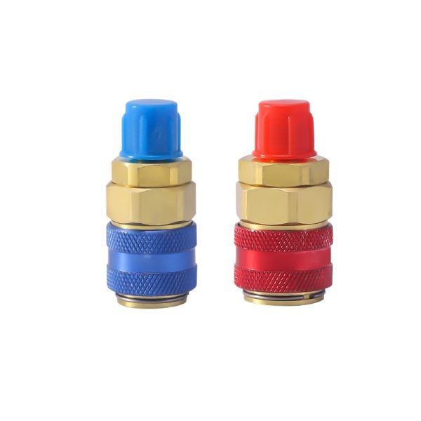 R134a AC Refrigerant Quick Coupler High/Low Side Adapter (Metal Material, Easy to Install) for Automotive HVAC System - Image 4