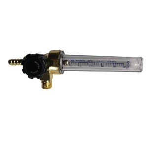 Adjustable Flow Meter (0-25 L/min, 0.15 MPa, 20°C) with Brass Body and PC Tube for Argon CO2 Gas