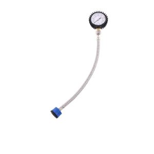 Ocarter 50mm Metal Water Pressure Gauge with Copper Connector and Protective Cover Hose, 0-0.4 MPa/bar/psi, for Water Pressure Measurement