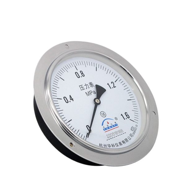 Hongke Yongyi Y150ZT Axial Flanged Pressure Gauge HVAC Component for Water/Liquid/Oil/Gas Systems, Replaces 220518188 - 이미지 2